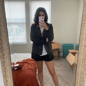 Free People Grey Patchwork Jacket